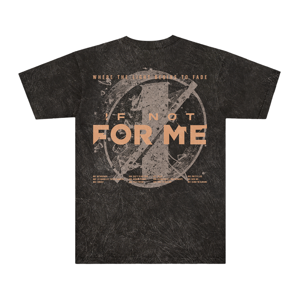 Where the light begins to fade Tracklist Tee